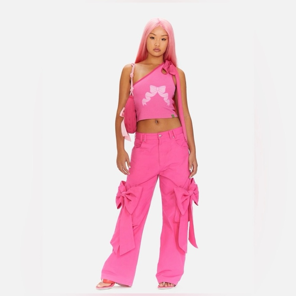 Cash by Cash App x Marshall Columbia magenta bow pants size 26